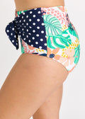 Tropical Views/Navy Polka Dot