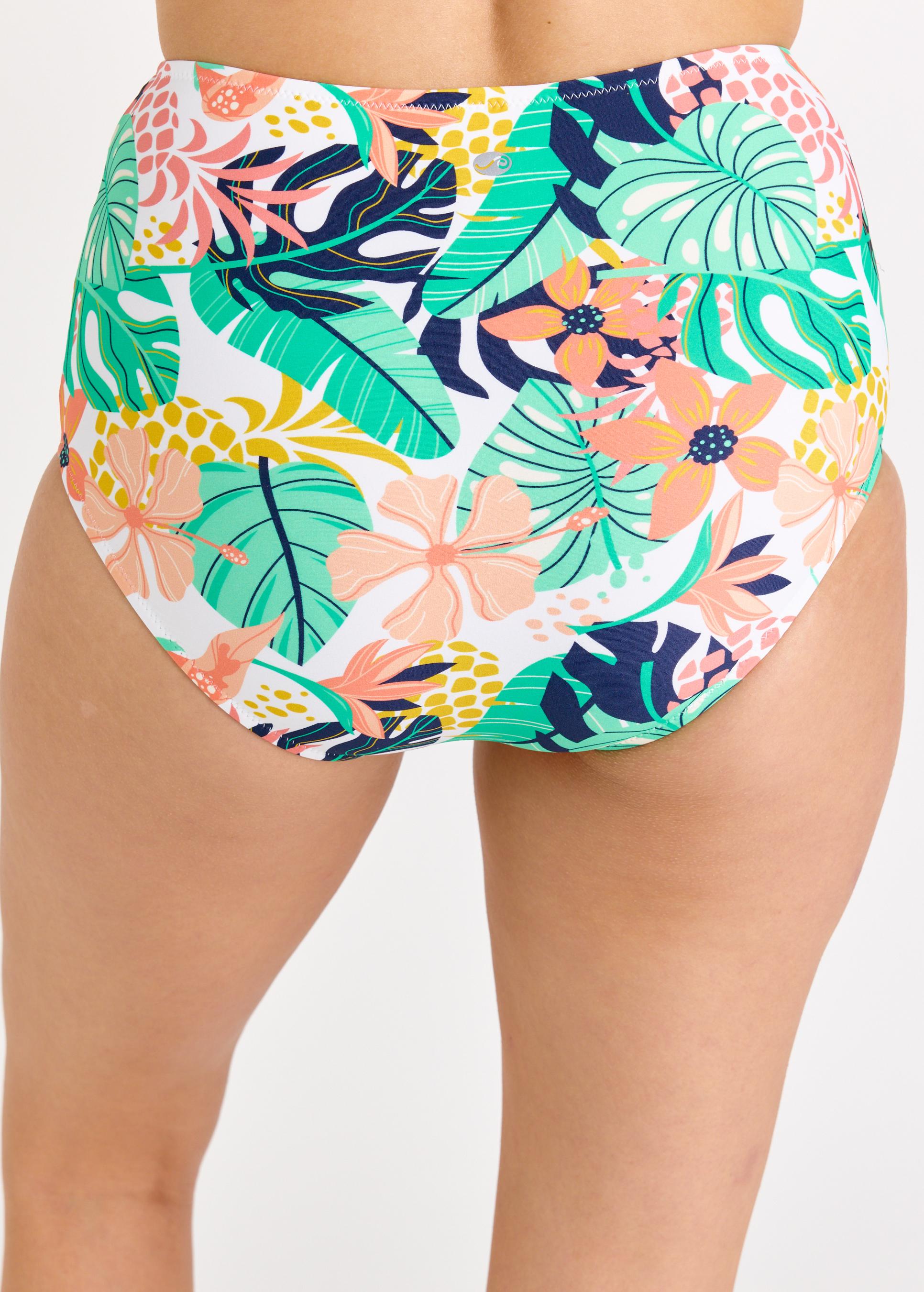 Tropical Views/Navy Polka Dot