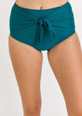 High Waisted Bikini Bottom With Front Tie
