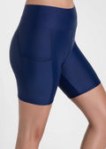 Mid-Thigh Swim Shorts With Pockets