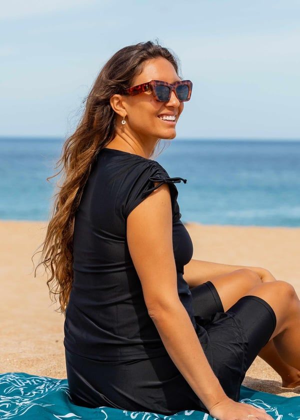 2in1 Adjustable Sleeve Swim Top | Last Call