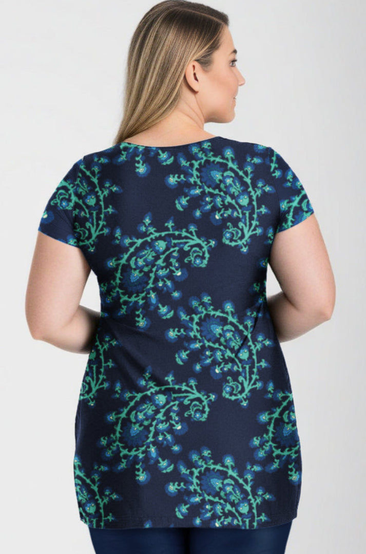 Anna Longer Length Swim Tunic | Plus Size