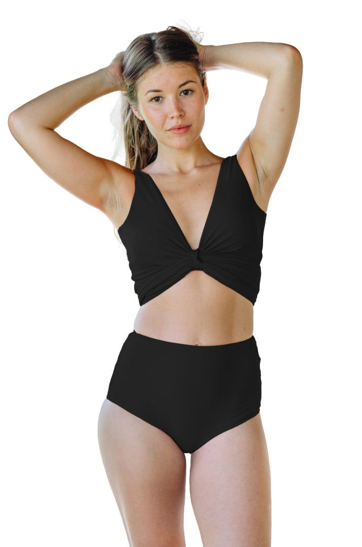 Emery Wrap Swim Top With Removable Cups & Bikini Bottom