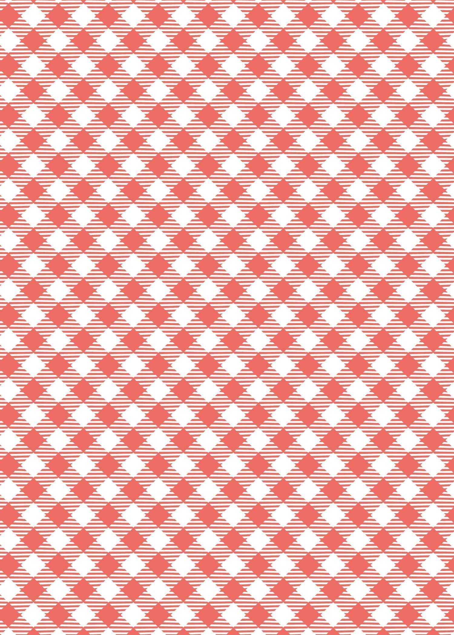Coral Gingham
