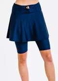 Swim skort with a pocket. Modest plus size skirt and pants. Womens' modest plus size swim skirt. Excellent sun protection UPF +50