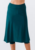 Swim long skort. Modest plus size skirt and pants. Womens' modest plus size swim skirt. Excellent sun protection UPF +50