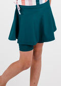 Girls swim skort. Modest skirt and pants. Girl's modest plus size swim skirt. Excellent sun protection UPF +50