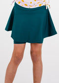 Girls swim skort. Modest skirt and pants. Girl's modest plus size swim skirt. Excellent sun protection UPF +50
