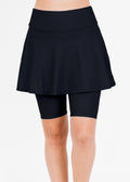 Swim skort. Modest plus size skirt and pants. Womens' modest plus size swim skirt. Excellent sun protection UPF +50