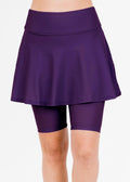 Swim skort. Modest plus size skirt and pants. Womens' modest plus size swim skirt. Excellent sun protection UPF +50