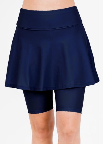 Swim skort. Modest plus size skirt and pants. Women's' modest plus size swim skirt. Excellent sun protection UPF +50
