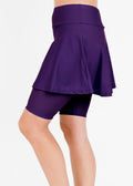 Swim skort. Modest plus size skirt and pants. Womens' modest plus size swim skirt. Excellent sun protection UPF +50
