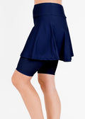 Swim skort. Modest plus size skirt and pants. Womens' modest plus size swim skirt. Excellent sun protection UPF +50