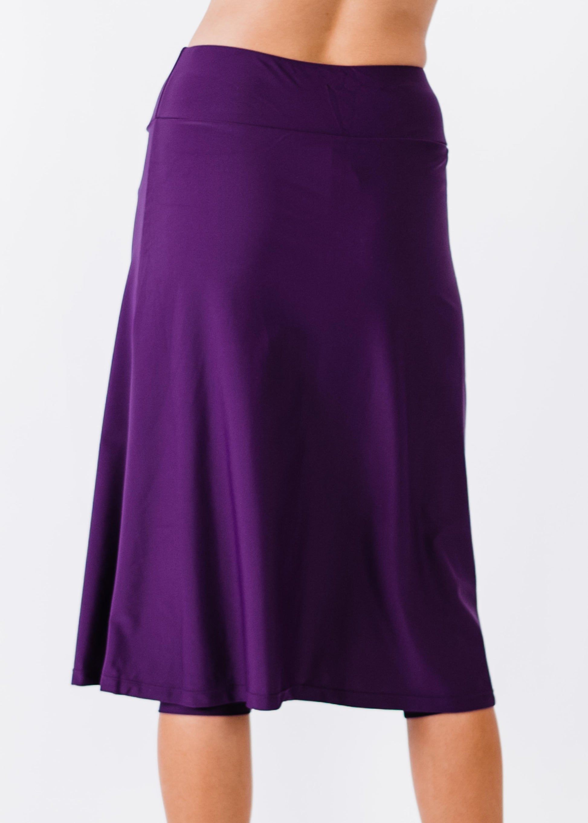 Swim long skort. Modest plus size skirt and pants. Womens' modest plus size swim skirt. Excellent sun protection UPF +50