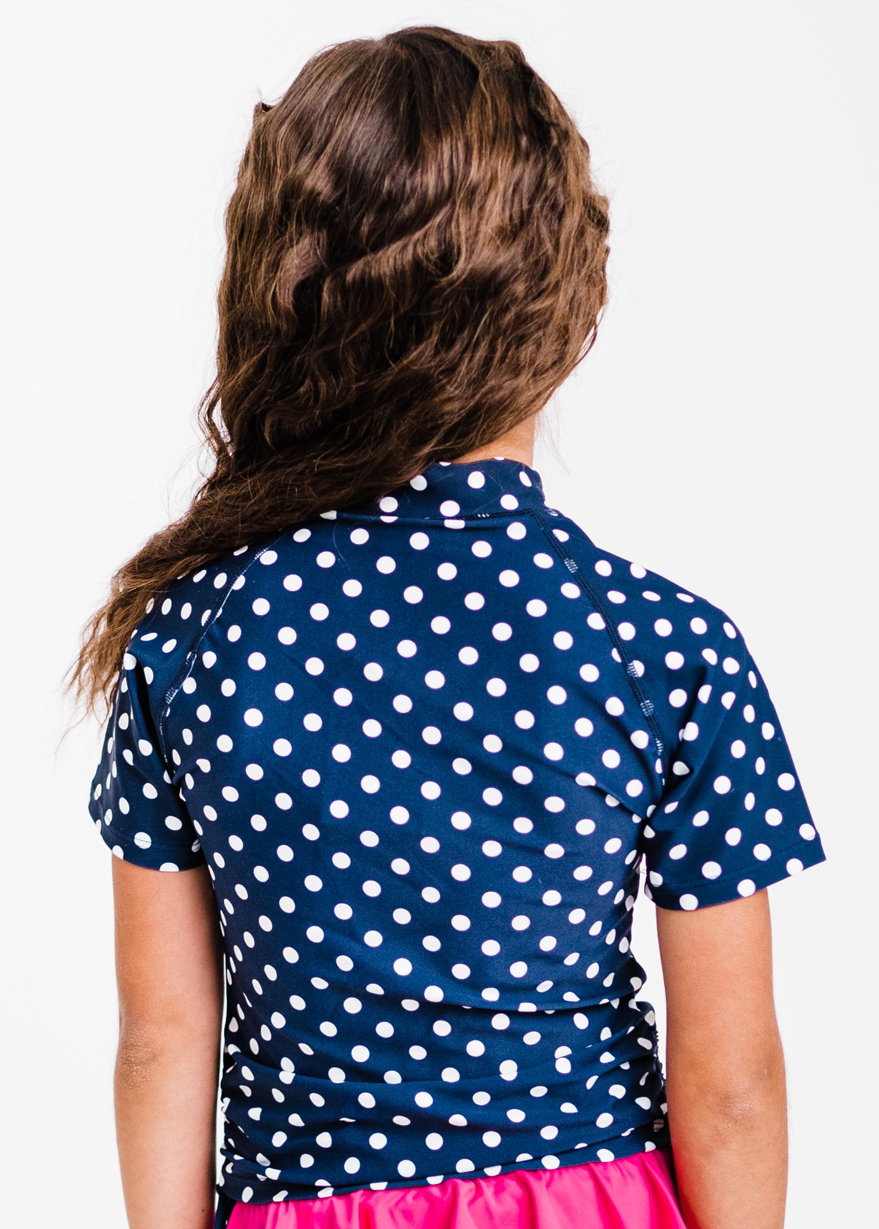 Navy Polka Dot