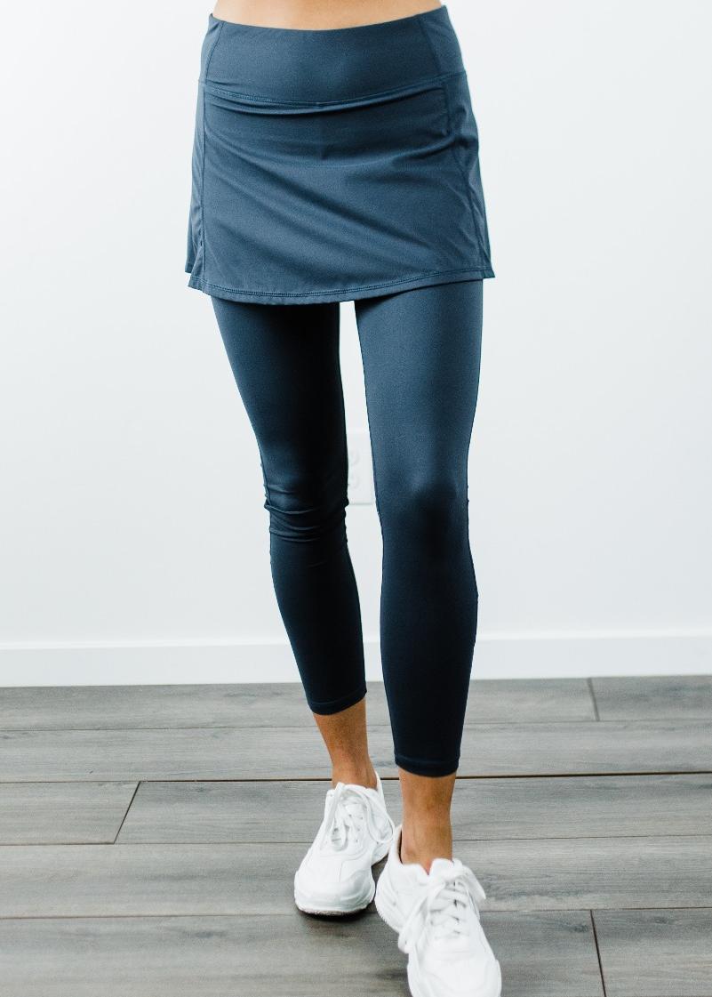 Short Sport Skirt With Attached 27" Leggings