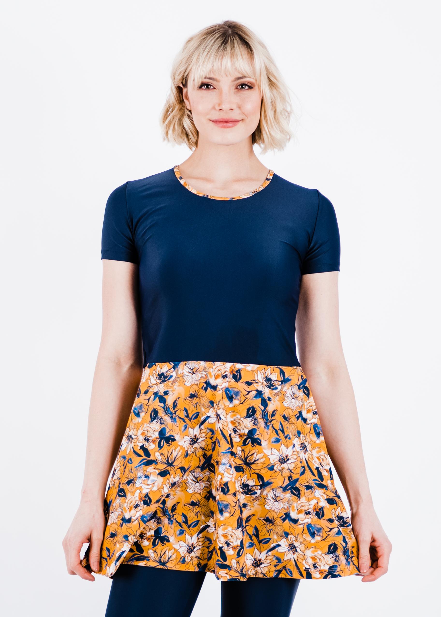 Tangerine Floral/Navy