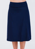 Swim long skort. Modest plus size skirt and pants. Womens' modest plus size swim skirt. Excellent sun protection UPF +50
