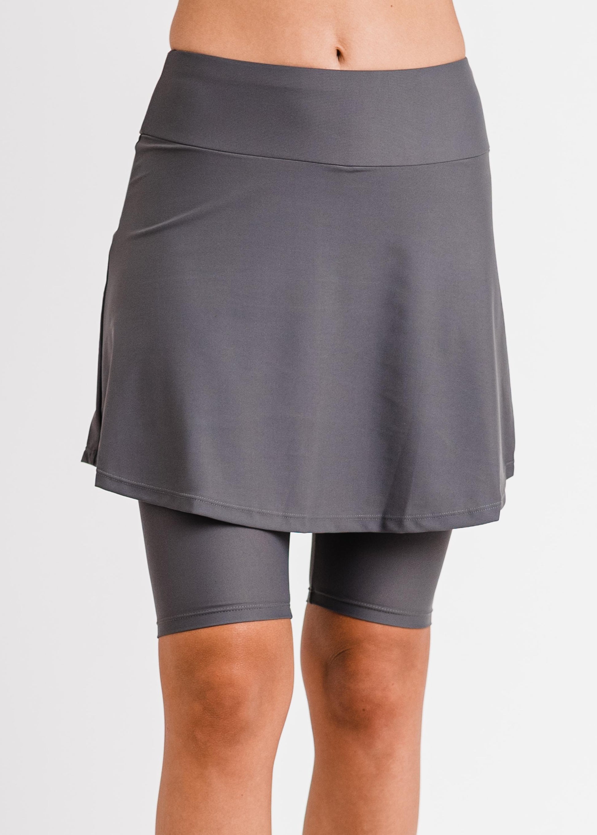Swim skort. Modest plus size skirt and pants. Womens' modest plus size swim skirt. Excellent sun protection UPF +50
