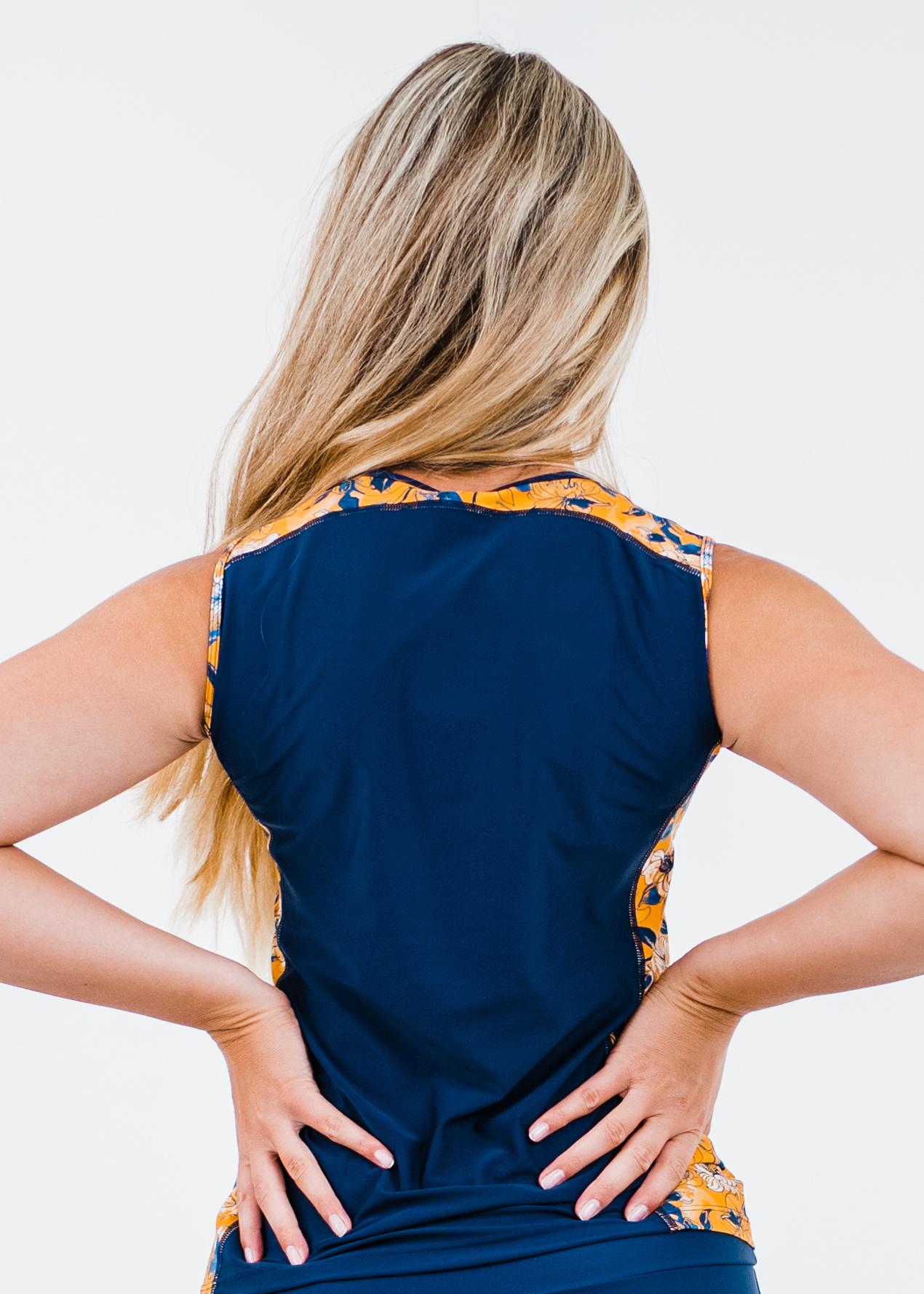Tangerine Floral/Navy