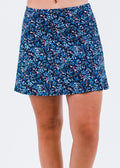 Short swim skort. Modest plus size skirt and pants. Womens' modest plus size swim skirt. Excellent sun protection UPF +50