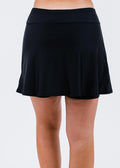 Short swim skort. Modest plus size skirt and pants. Womens' modest plus size swim skirt. Excellent sun protection UPF +50