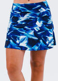 Short swim skort. Modest plus size skirt and pants. Womens' modest plus size swim skirt. Excellent sun protection UPF +50