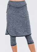 Knee Length Lycra® Sport Skirt with Attached 17