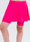 Girls swim skort. Modest skirt and pants. Girl's modest plus size swim skirt. Excellent sun protection UPF +50