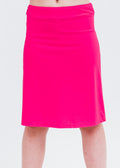 Girls knee length swim skort. Modest skirt and pants. Girl's modest plus size swim skirt. Excellent sun protection UPF +50