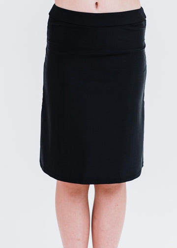 Girls knee length swim skort. Modest skirt and pants. Girl's modest plus size swim skirt. Excellent sun protection UPF +50