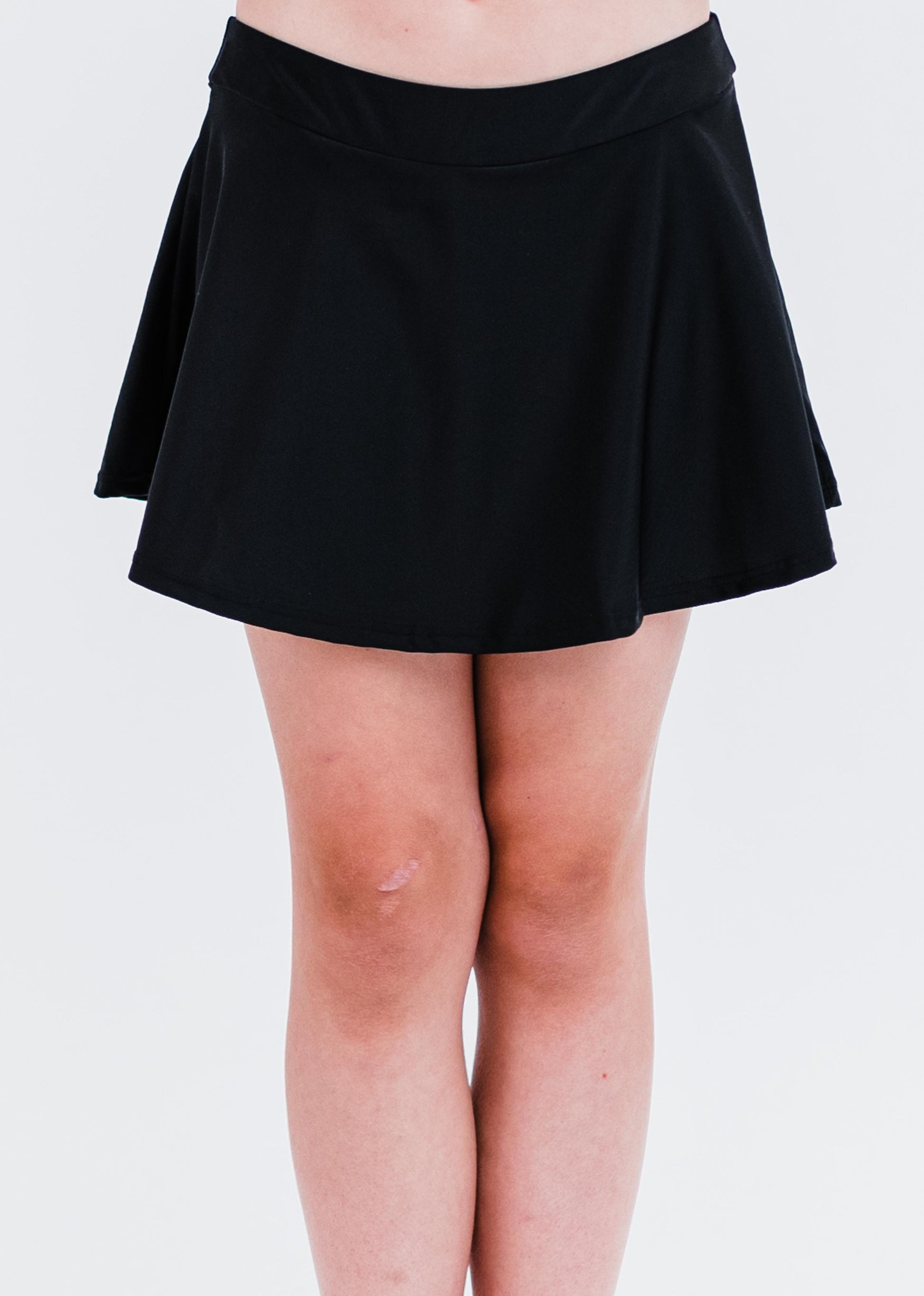 Girls swim short skort. Modest skirt and pants. Girl's modest plus size swim skirt. Excellent sun protection UPF +50