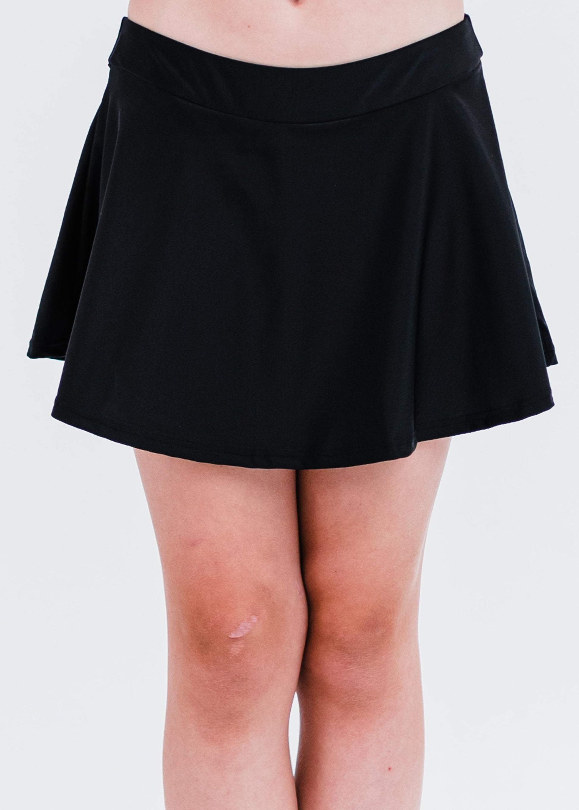 Girls swim short skort. Modest skirt and pants. Girl's modest plus size swim skirt. Excellent sun protection UPF +50