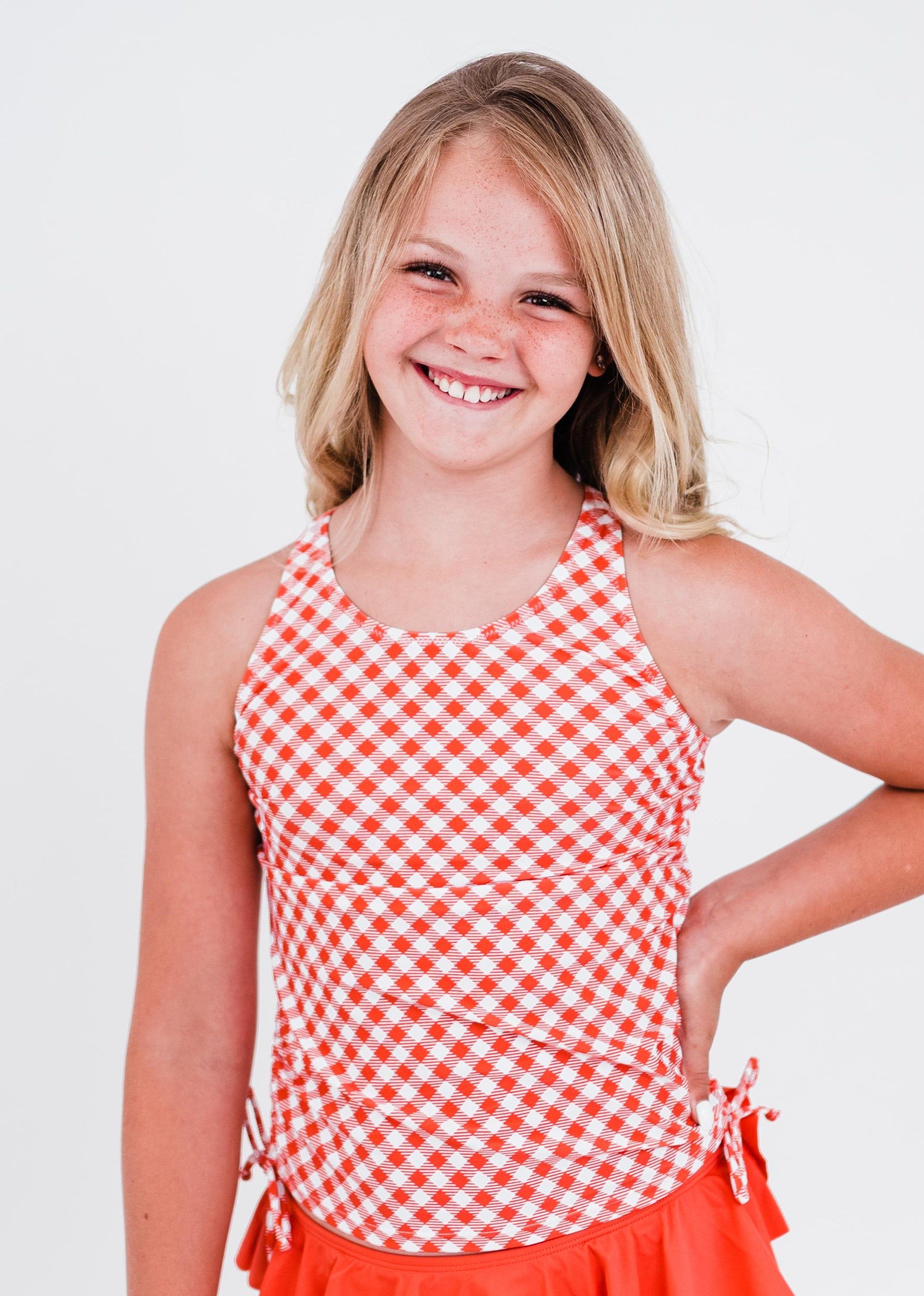 Coral Gingham