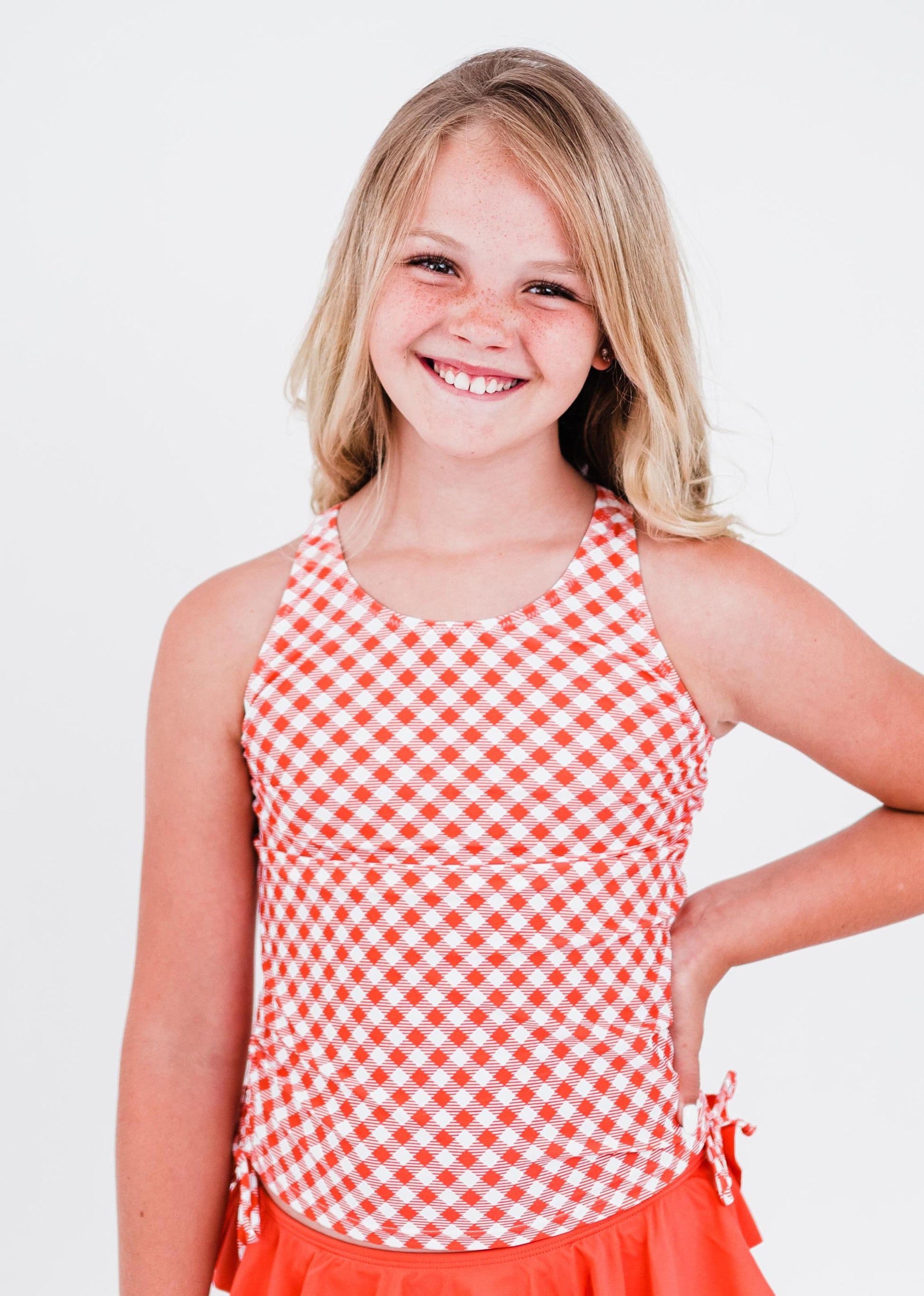Coral Gingham