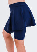 Girls swim skort. Modest skirt and pants. Girl's modest plus size swim skirt. Excellent sun protection UPF +50