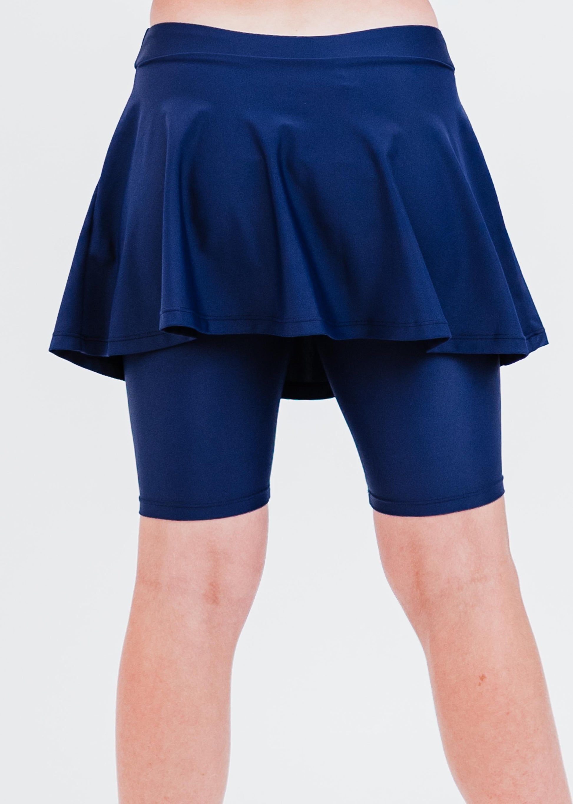 Girls swim skort. Modest skirt and pants. Girl's modest plus size swim skirt. Excellent sun protection UPF +50