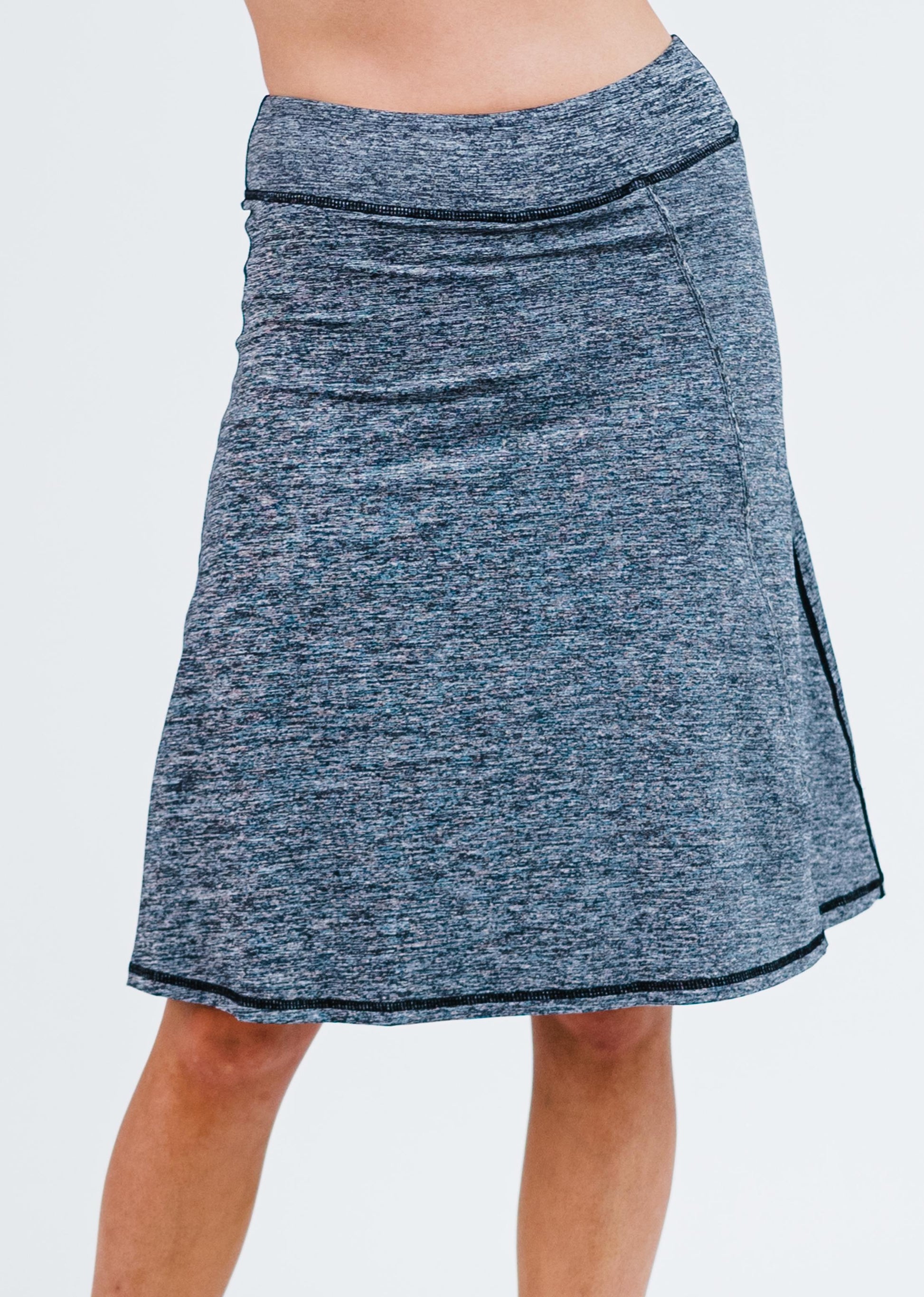Knee Length Lycra® Sport Skirt With Attached 10" Leggings 
