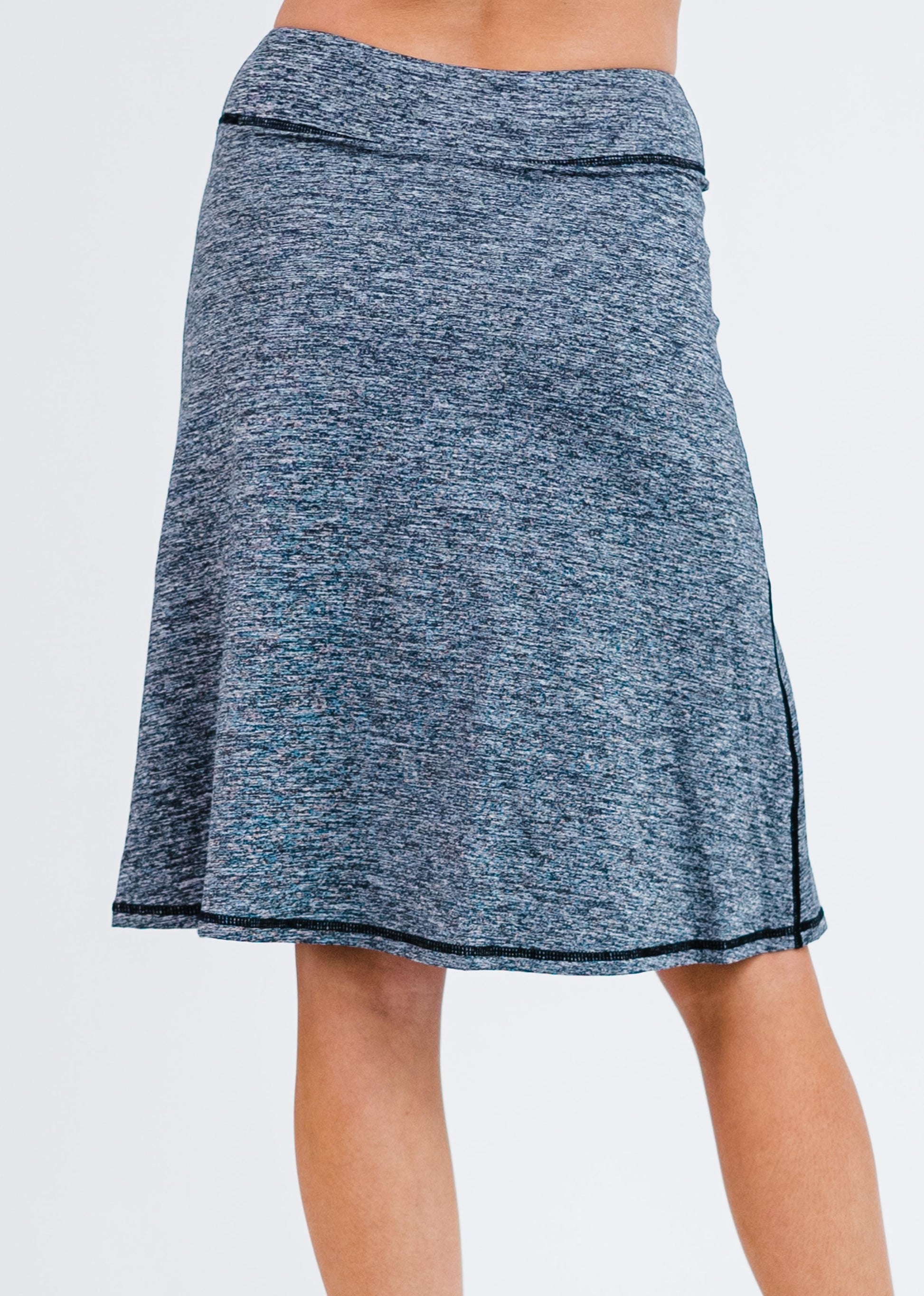 Knee Length Lycra® Sport Skirt With Attached 10" Leggings 