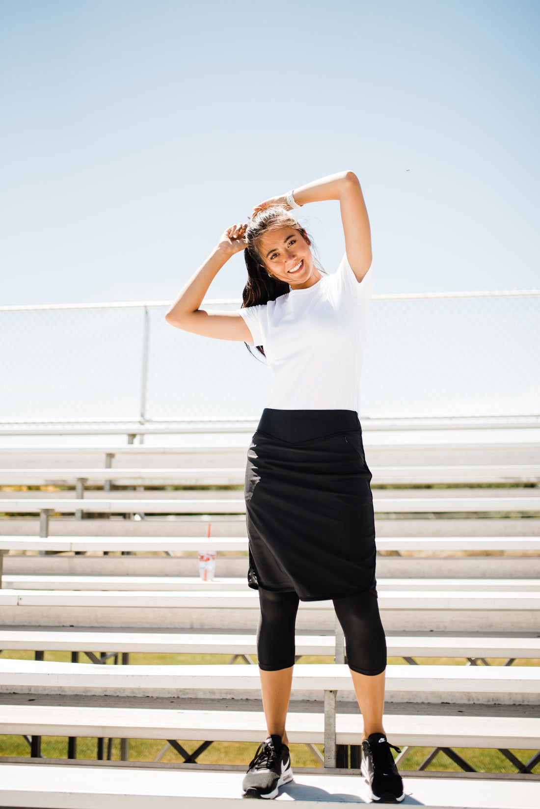 Knee Length Sport Skirt With Attached 17" Leggings