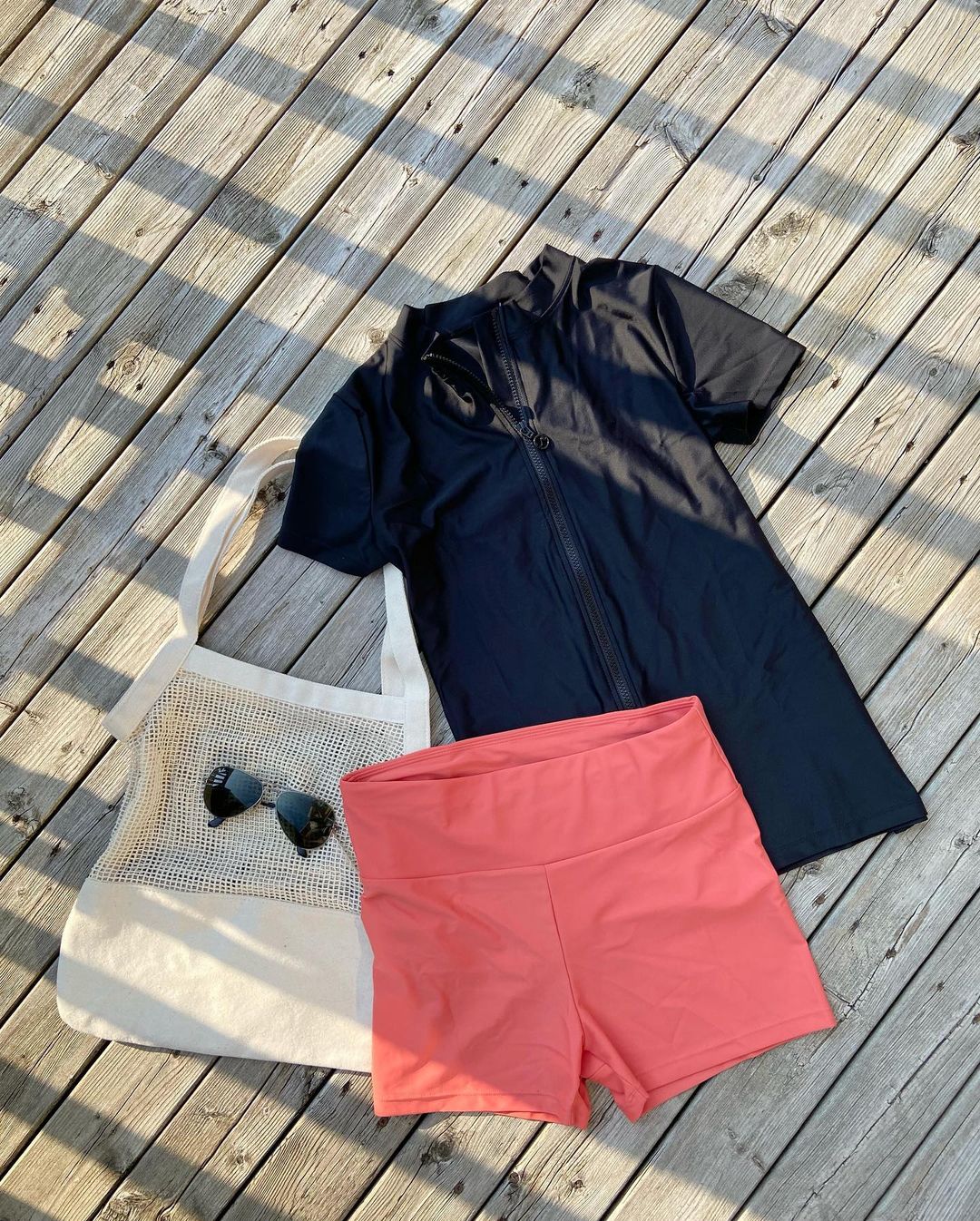 Full-Zip Adele Swim Top