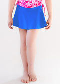Girls swim short skort. Modest skirt and pants. Girl's modest plus size swim skirt. Excellent sun protection UPF +50
