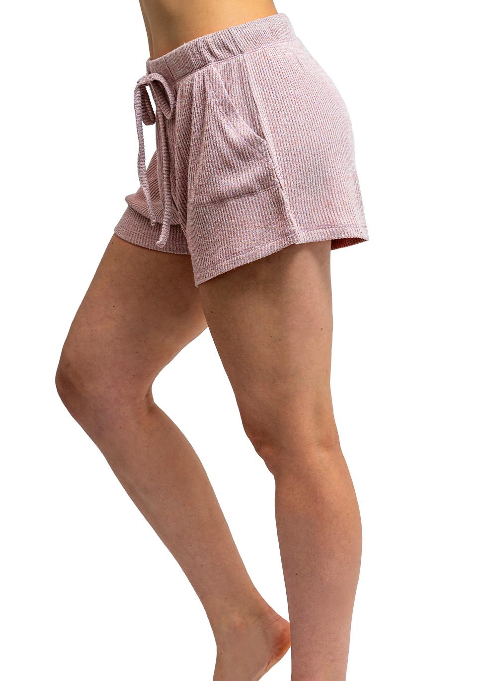 Cuddleblend™ Ribbed Lounge Shorts - Ribbed Pink