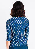 Navy Polka Dot
