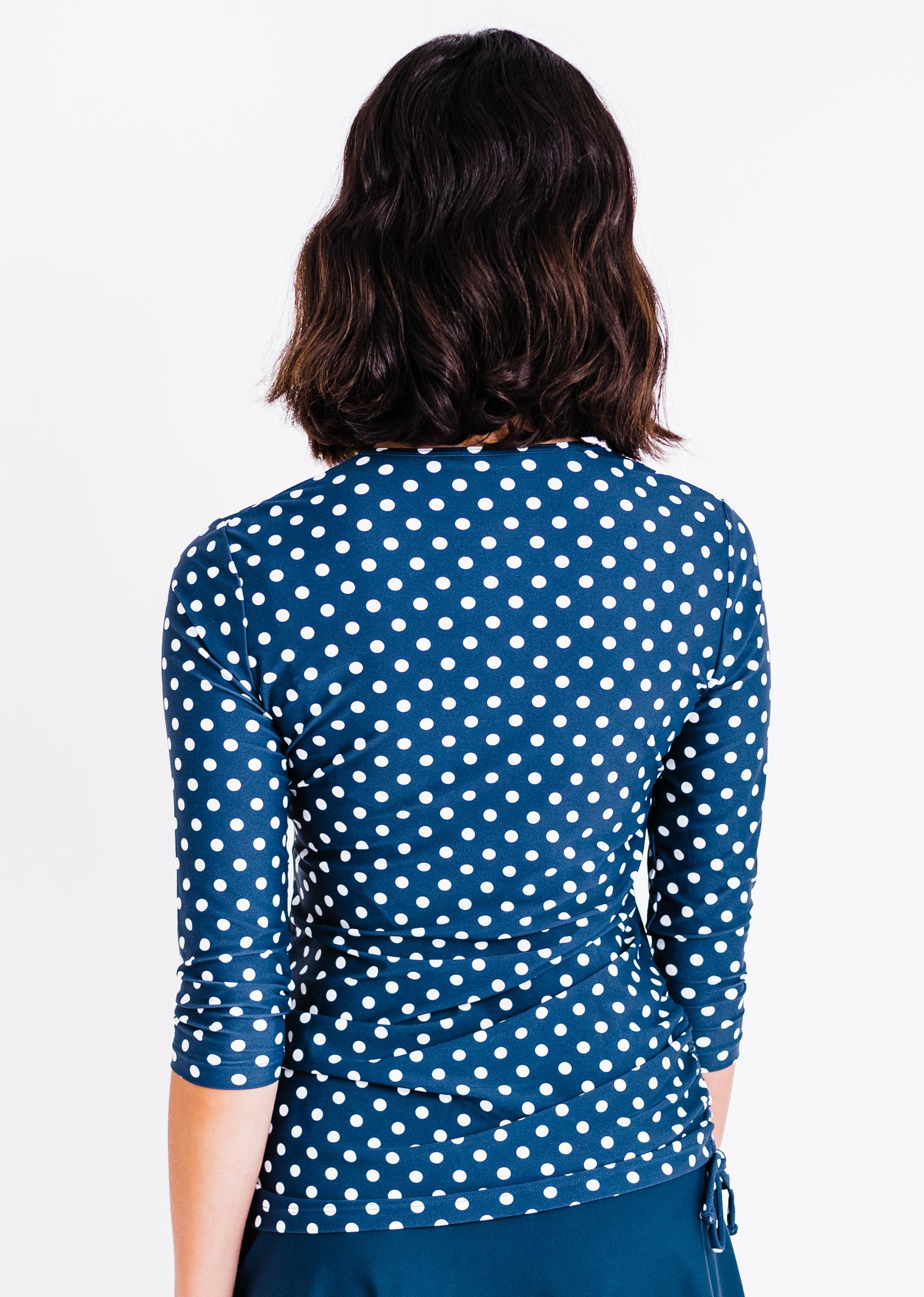 Navy Polka Dot