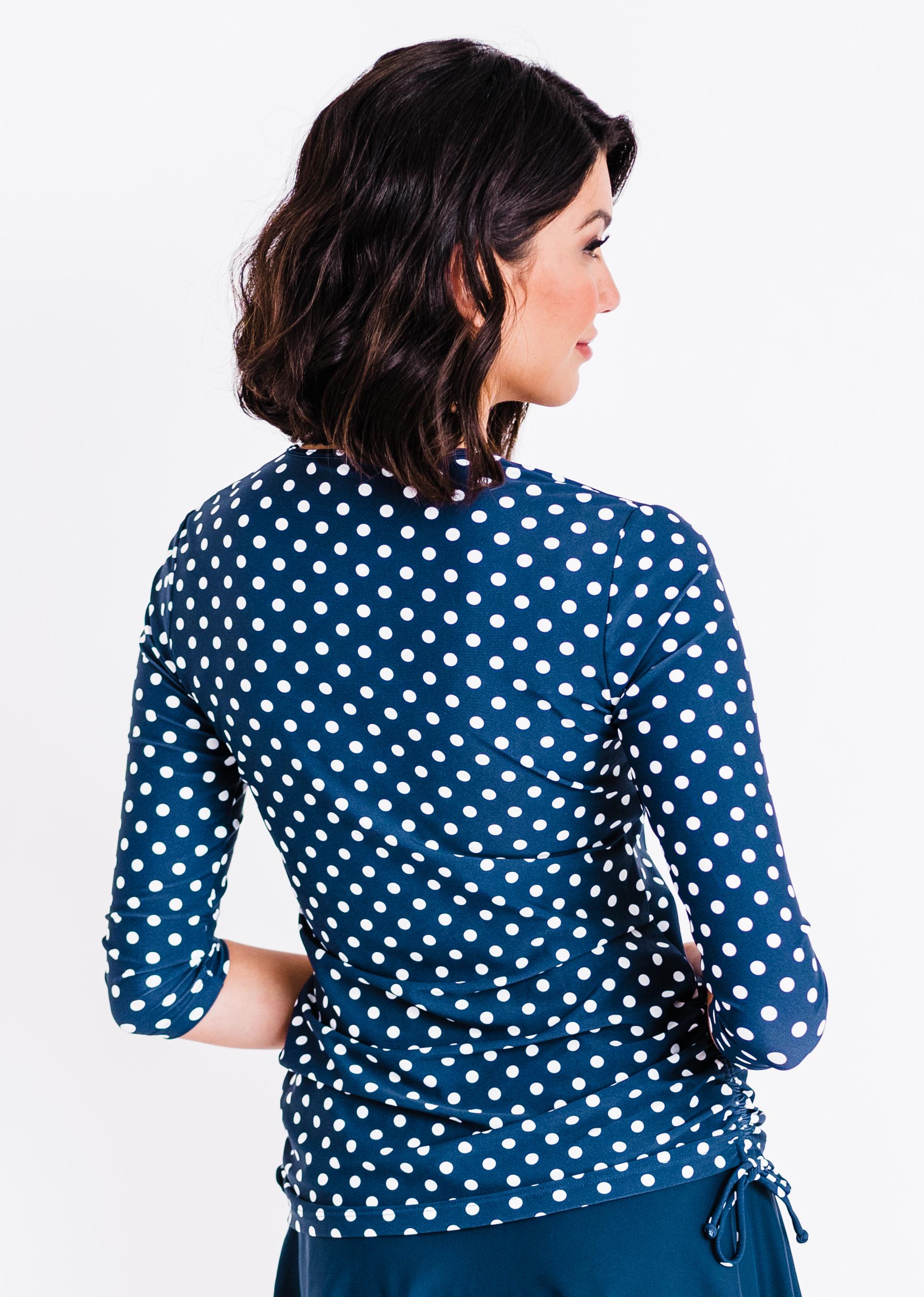 Navy Polka Dot