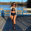 Full-Zip Nora Swim Top