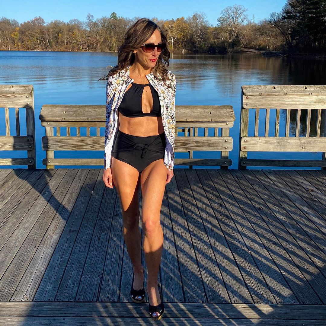 Full-Zip Nora Swim Top