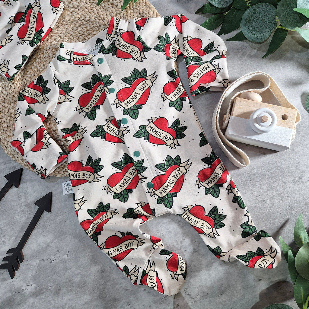baby boys clothes sale - Mamas boy Romper by Lottie & Lysh