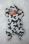 Baby girl coming home outfit with bow print by Lottie & Lysh